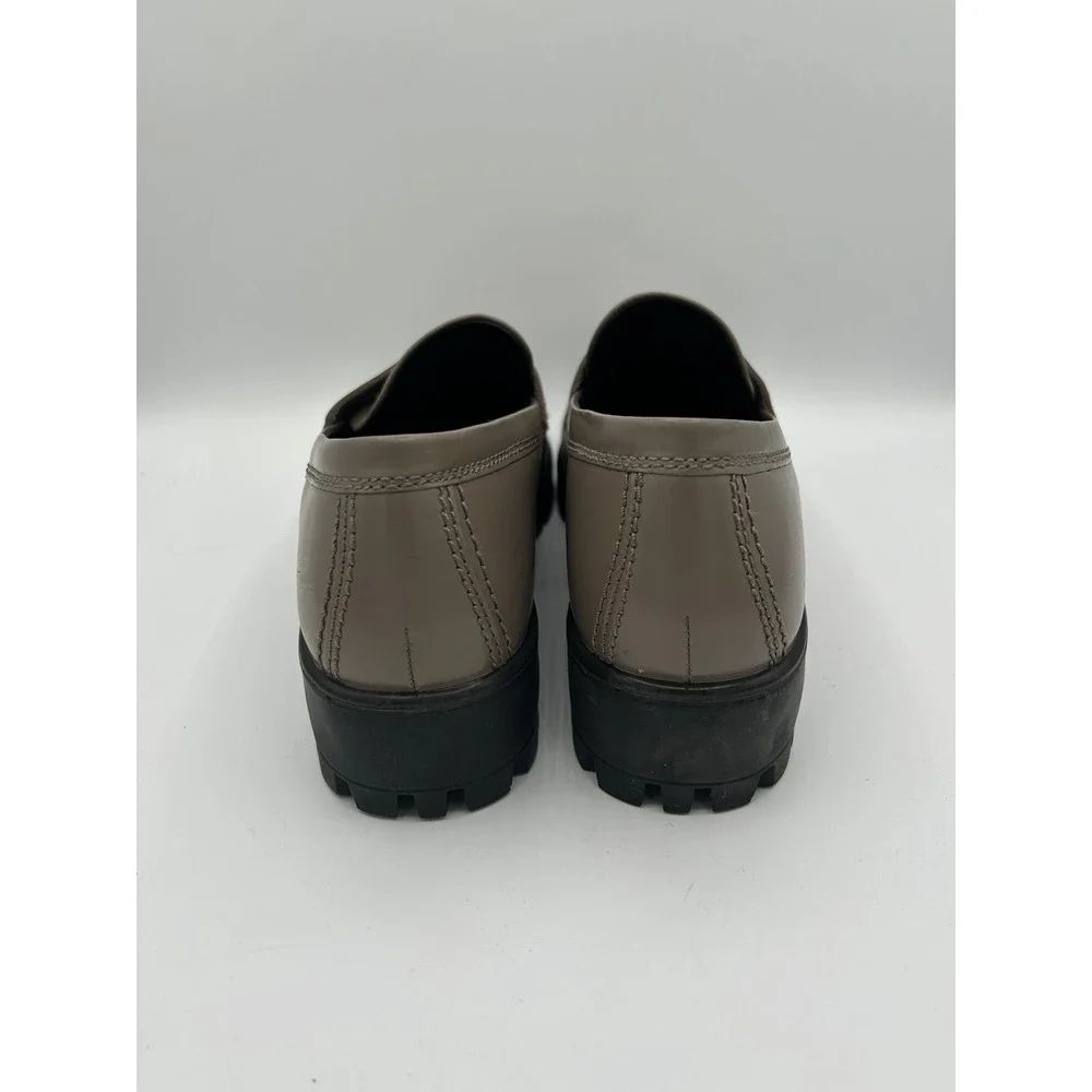 ECCO Modtray Penny Loafers Women Sz 8-8.5 Taupe Leather Lug Sole 490013-01674